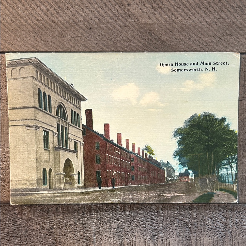 Vintage Somersworth New Hampshire Opera House Postcard